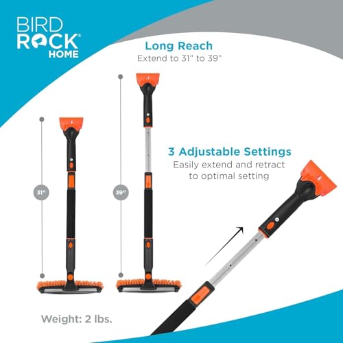 Extendable Snow Brush with Detachable Ice Scraper S7601