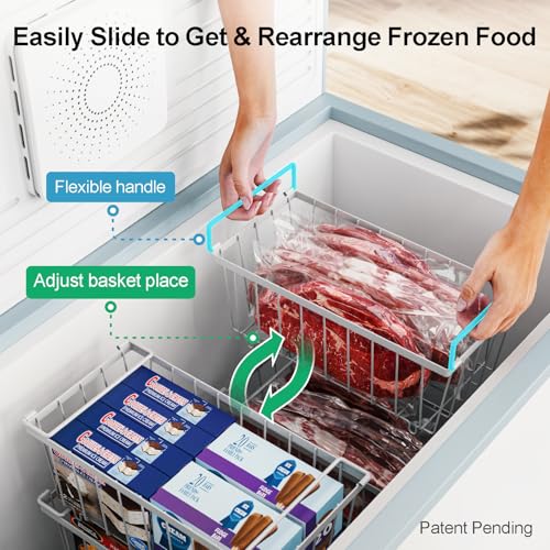 4 Pack Small Stackable Black Freezer Organizer Bins K945