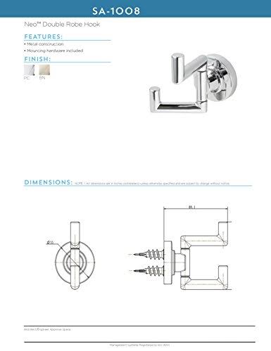 Brushed Nickel Double Robe Hook L8514