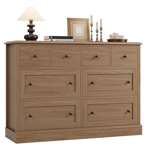 8 Drawer Walnut Wood Dresser R2332