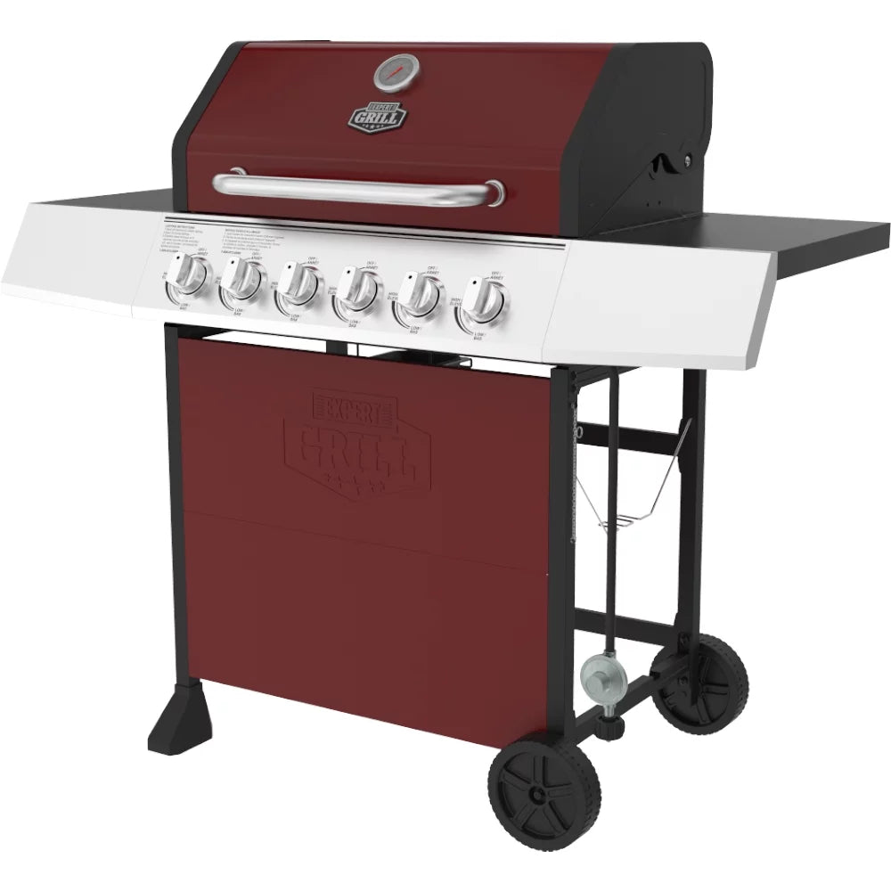 6 Burner Propane Gas Grill in Black S5491