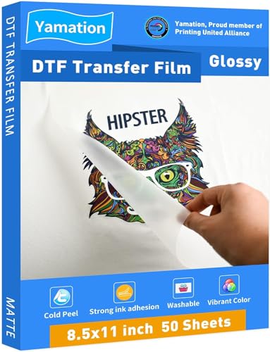 8.5" x 11" 50 Sheets Glossy Clear Cold Peel DTF Transfer Film V640371