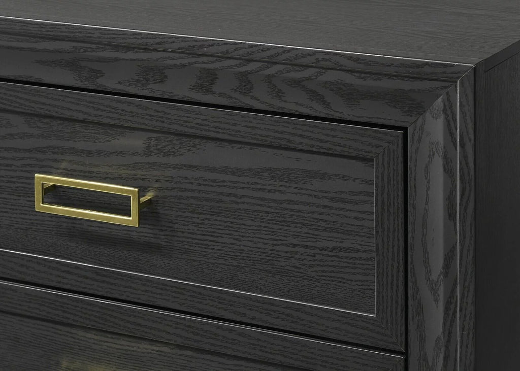 Queen Size 3pc Bedroom Set Panel Bed Chest Nightstand S5112