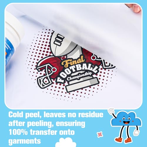 8.5" x 11" 50 Sheets Glossy Clear Cold Peel DTF Transfer Film V640371
