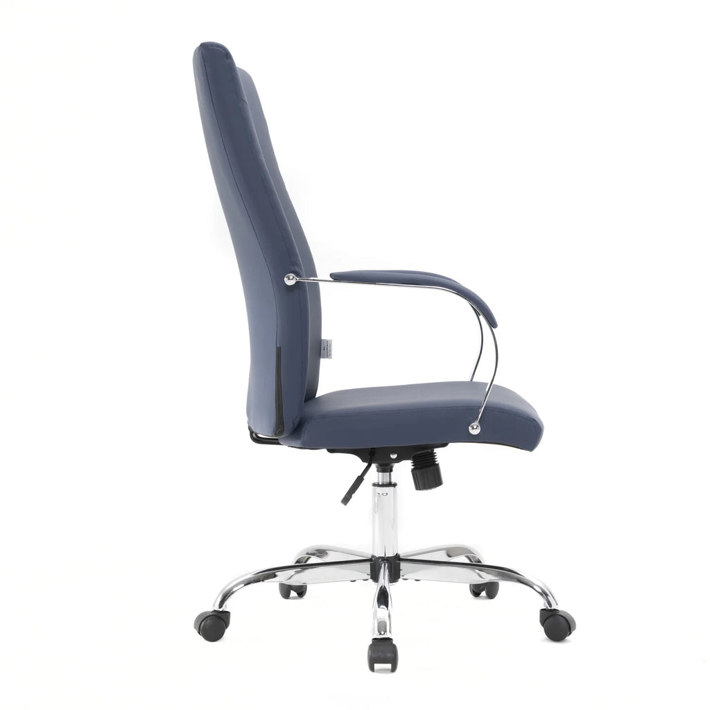 High-Back Adjustable Height Leather Office Chair with Tilt & 360 Degree Swivel E2756
