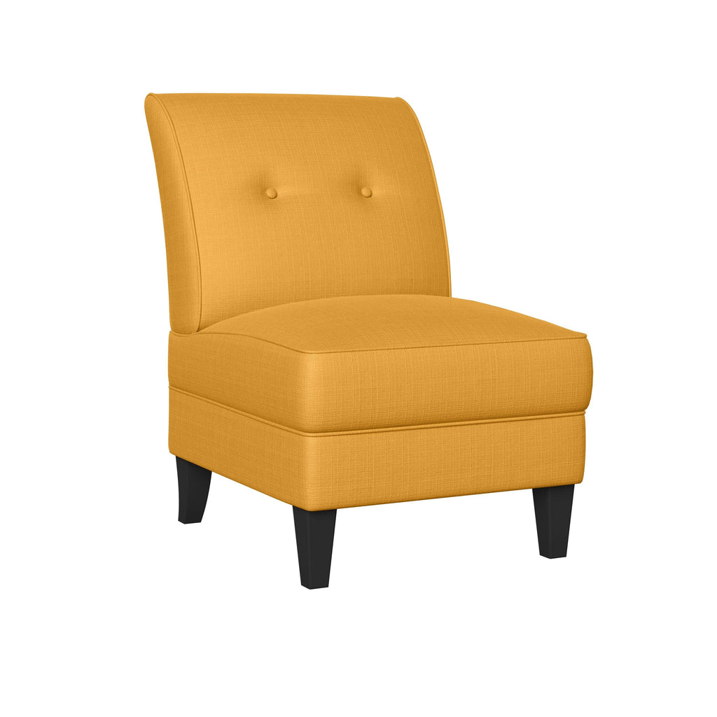 Orange Linen Armless Chair C422