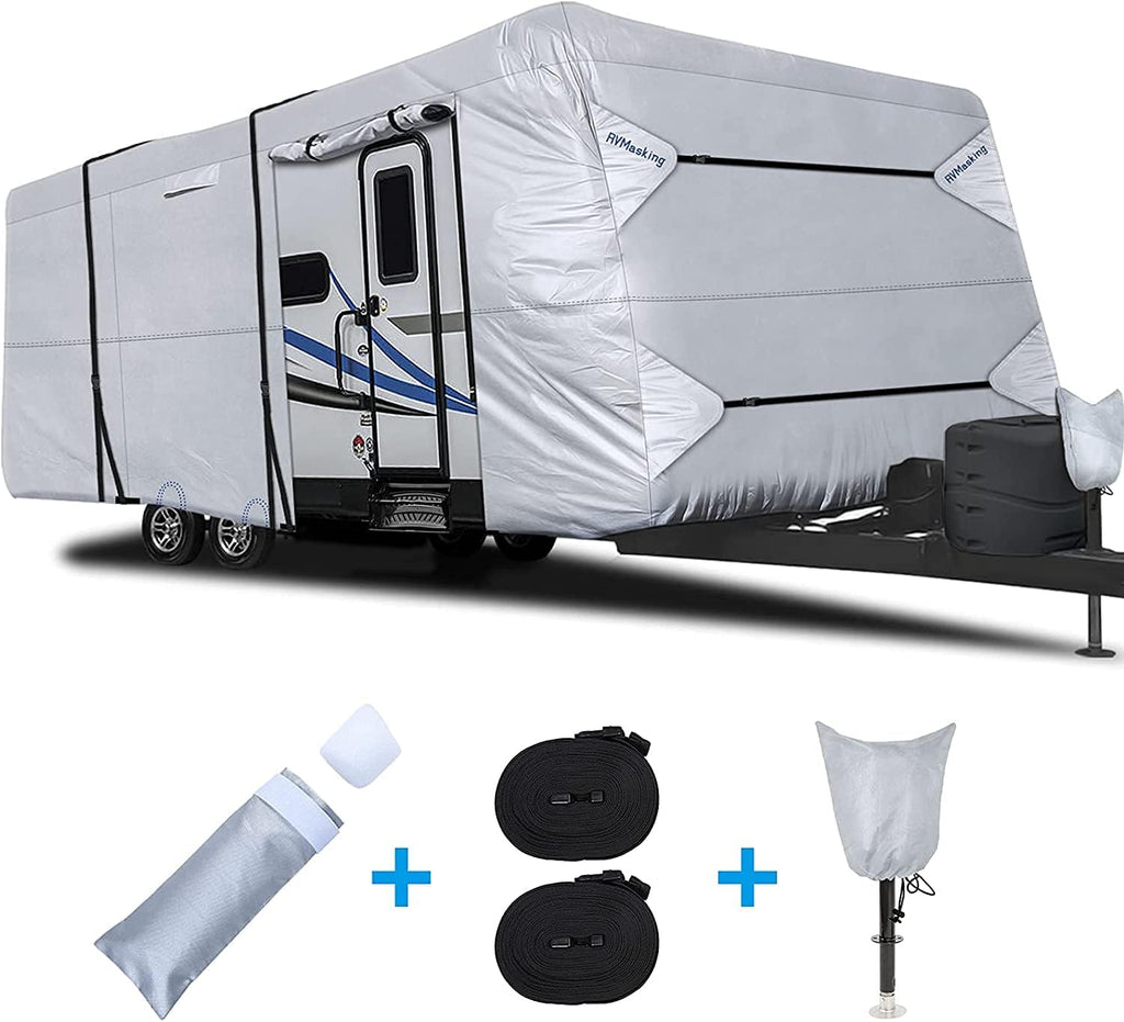 Rip-Stop RV Cover Fits Up to 15’ Long Motorhome with Gutter Covers X578