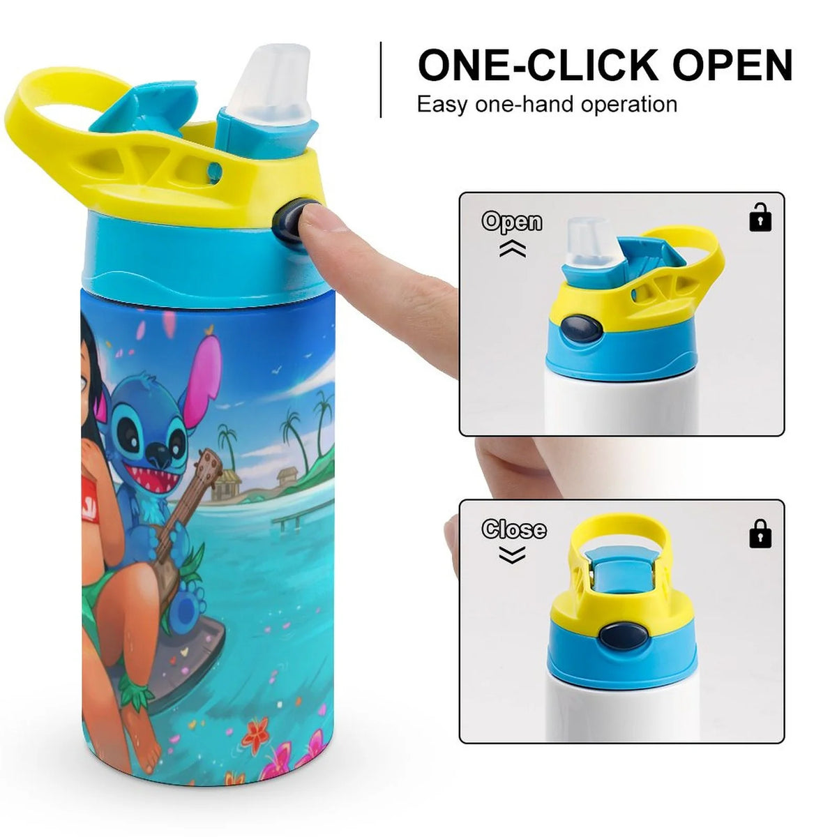 Stainless Steel Vacuum Insulated Water Bottle With Straw A581
