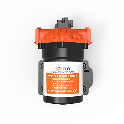 12V DC Diaphragm Water Pressure Pump 7.0 GPM 60 PSI O606582