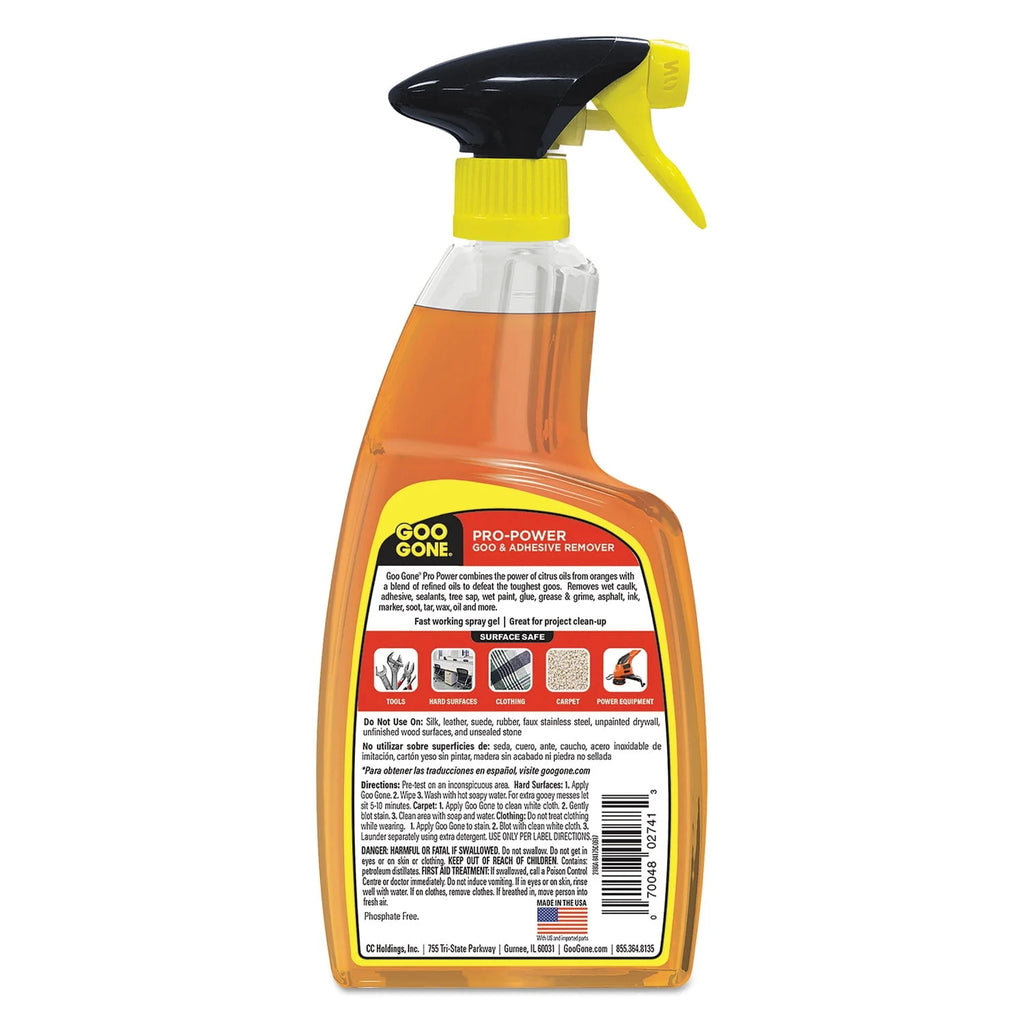 Heavy Duty Adhesive & Grease Remover Spray Gel, Orange Citrus Scent, 16 oz T6853