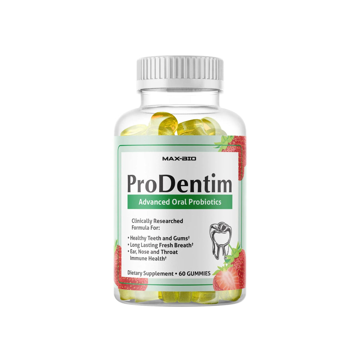 Probiotic Supplement Chewable Gummies Strawberry Flavor 60 Gummies R261218