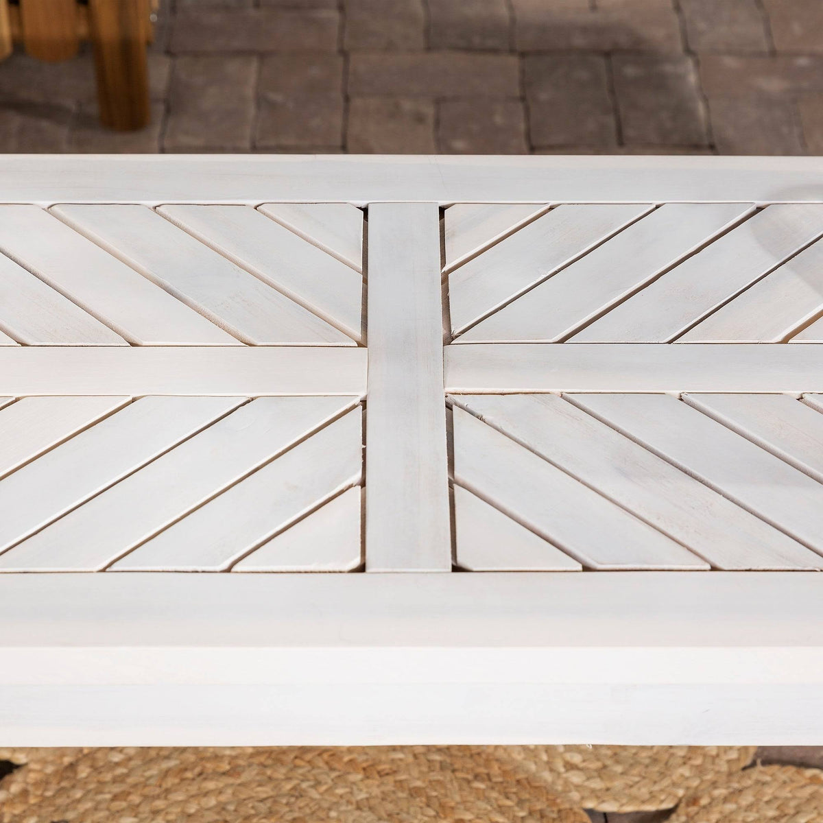 Dark Brown Chevron Patio Bench D671