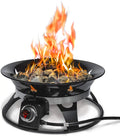 Portable Propane Fire Pit 21-inch 58,000 BTU with Cover & Carry Kit E540