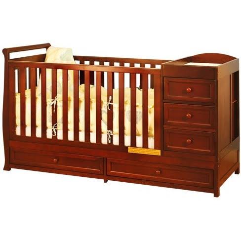 2-in-1 Convertible Crib and Changer, White G3483
