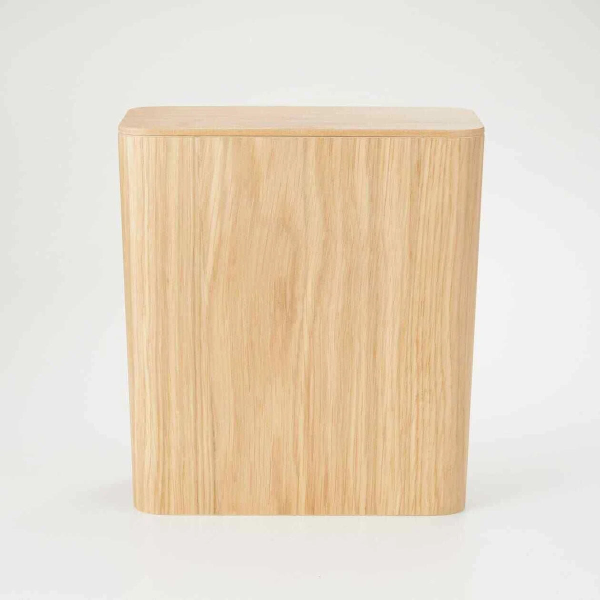 Oak Wood Trash Can with Lid M669874