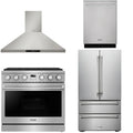 36 Gas Range, Range Hood, Refrigerator and Dishwasher S96633