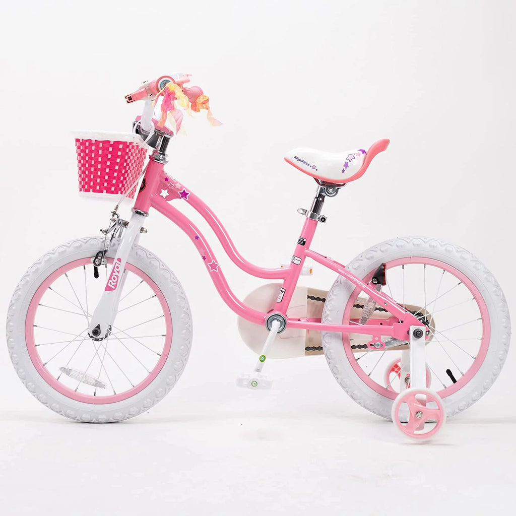 Blue 14 In Kids Bike with Basket and Training Wheels Z555574