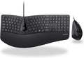 Wired USB Ergonomic Split Keyboard and Vertical Mouse Combo with Adjustable Palm Rest D59334