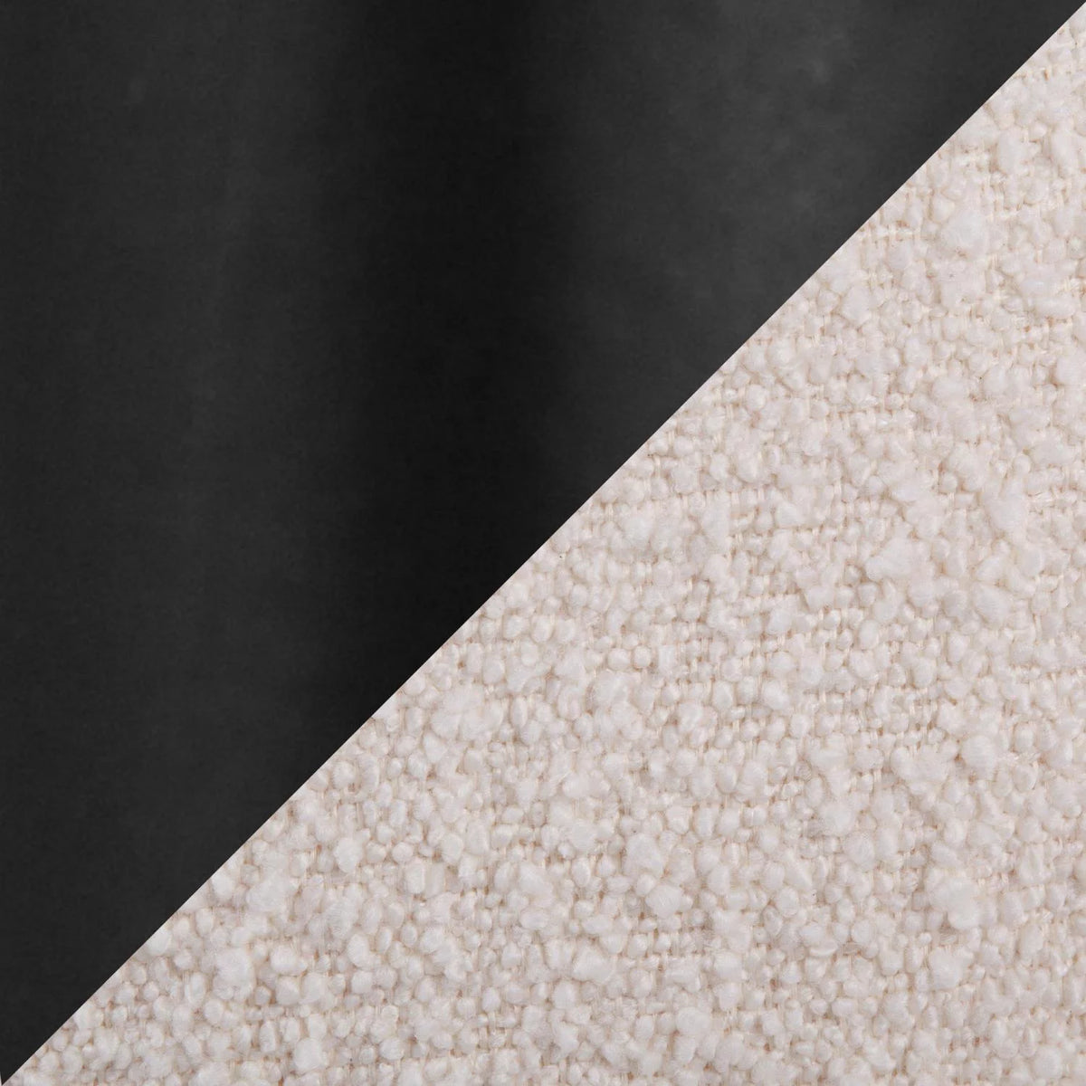 Contemporary Chair in Black Steel and White Sherpa Fabric R8651