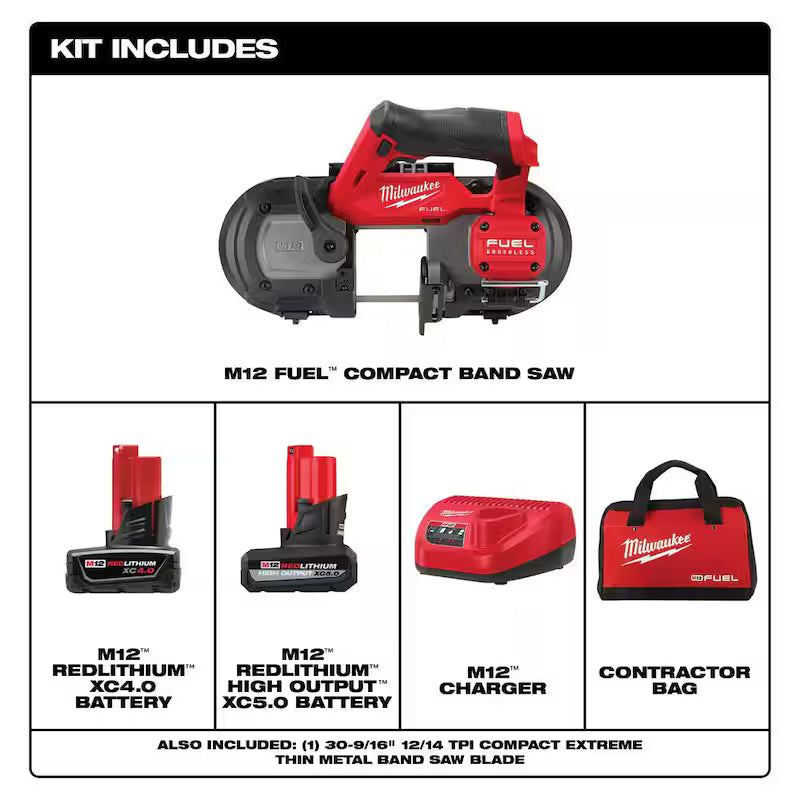 12-Volt Cordless Compact Band Saw Kit with 5.0 Ah Battery S159