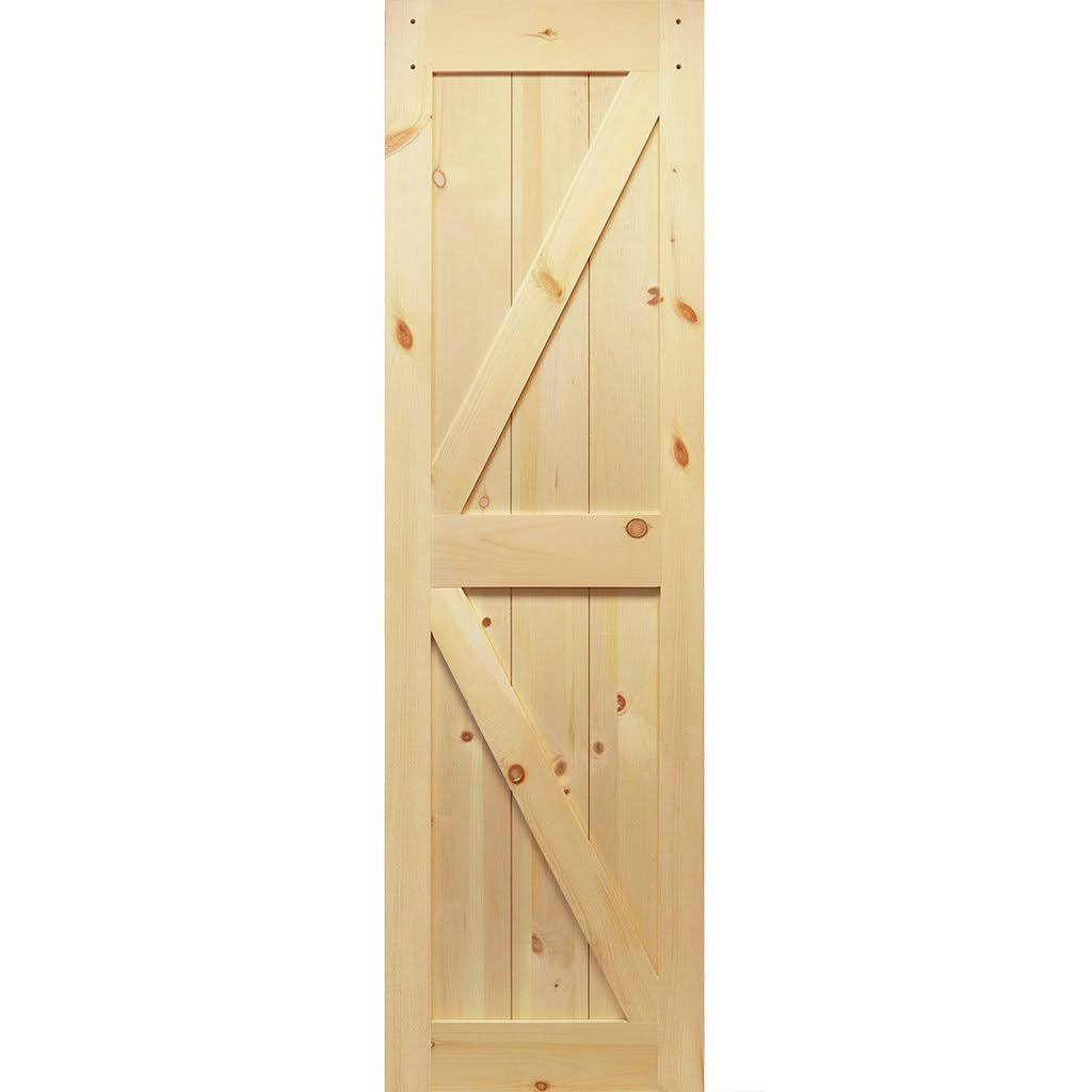 Solid Pine Unfinished Barn Door Slab Z86490