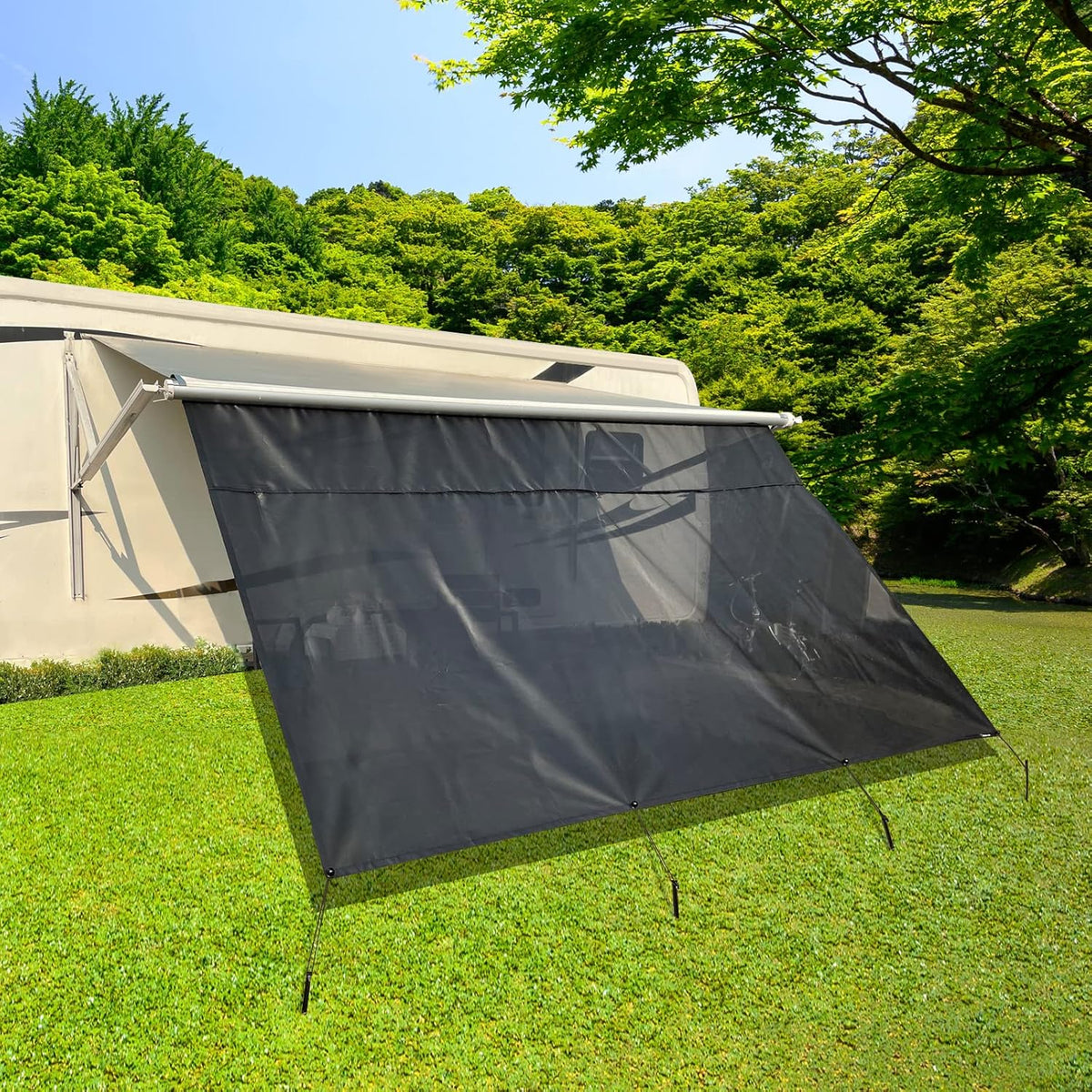 RV Awning Shade Screen with Zipper 8'X17'3'' L6776