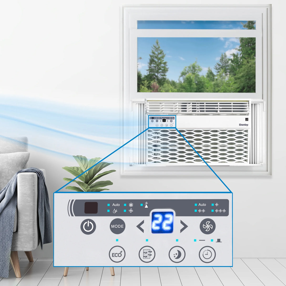 6000 BTU White Window Air Conditioner R641155