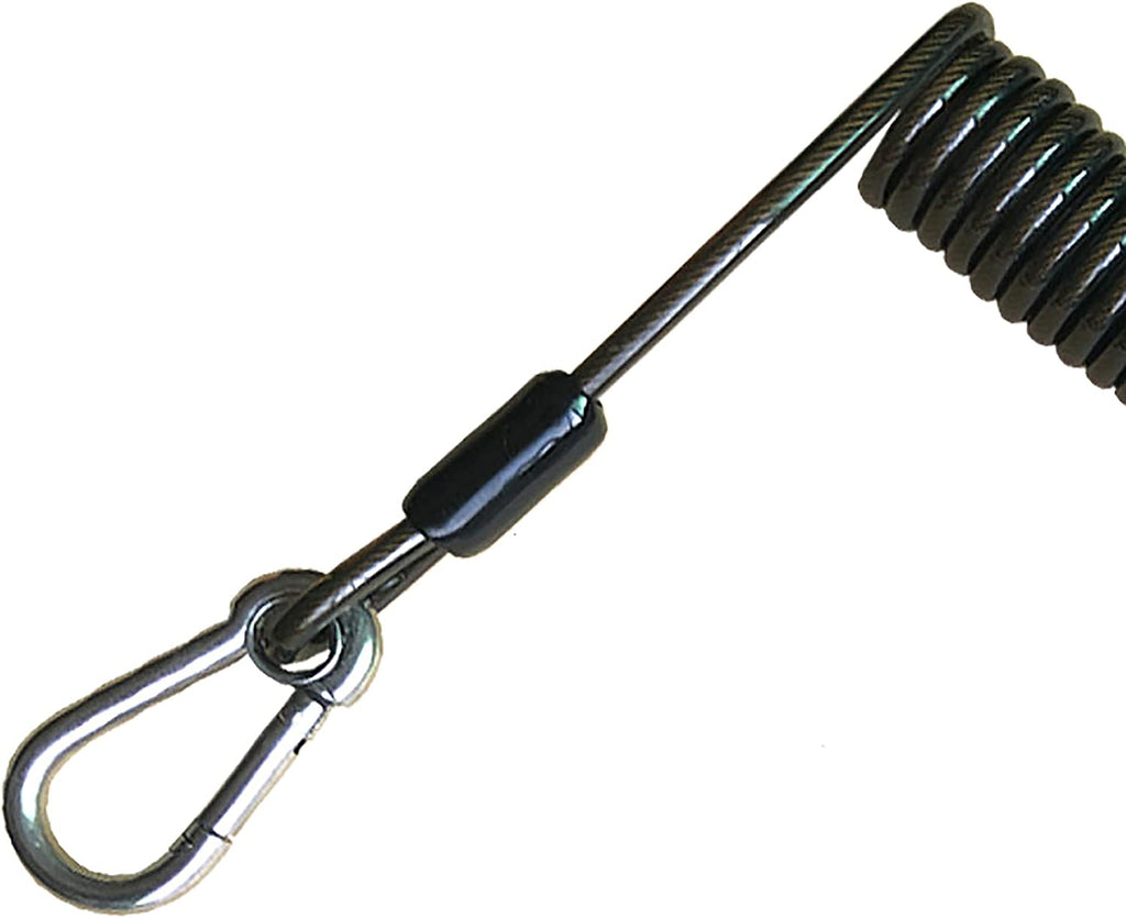 Retractable Coiled Tool Lanyard with Carabiner -2Pcs G4316