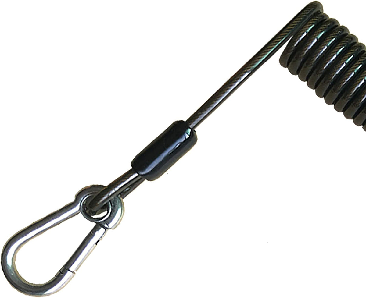 Retractable Coiled Tool Lanyard with Carabiner -2Pcs G4316