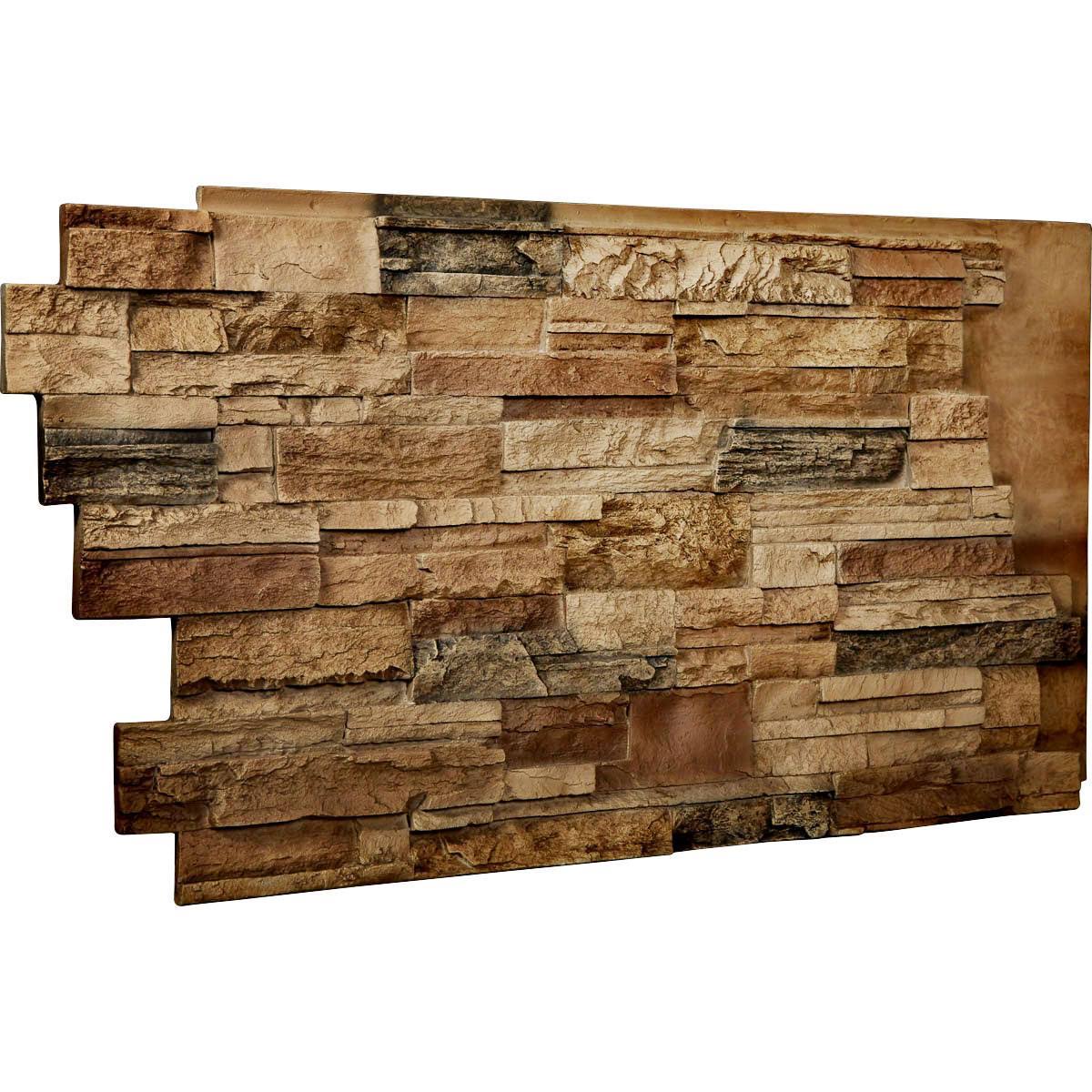 48x22W x 25x22H x 1 1/2x22D Faux Stone Siding Panel O319085
