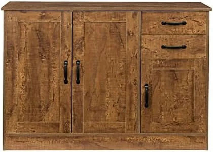Mid-Century Coffee Cabinet Sideboard Buffet Accent Console Table Oak N3386