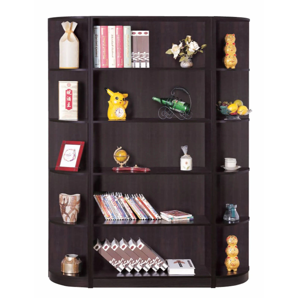 Corner Bookcase with 5 Open Shelves E332