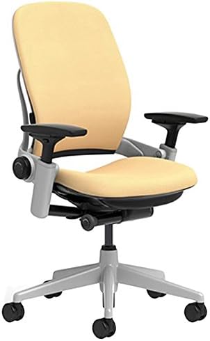 Black Steelcase Leap Chair with Platinum Base & Hard Floor Caster B99357