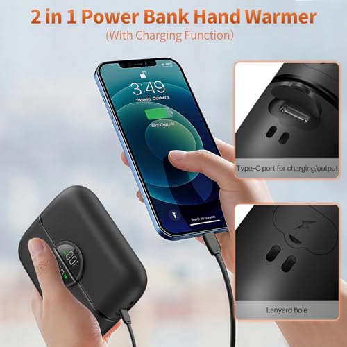 2 Pack 9000mAh Rechargeable Magnetic Electric Hand Warmers with Power Bank I167510