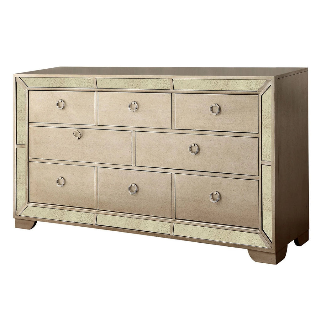 68 in. 8 Drawer Dresser with Mirror Trim Z5889