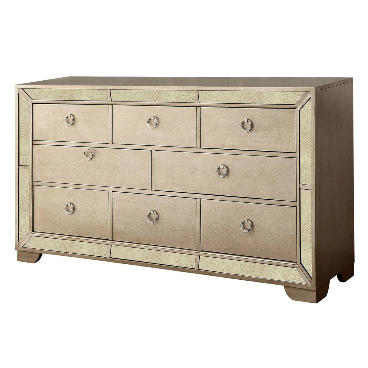 68 in. 8 Drawer Dresser with Mirror Trim Z5889
