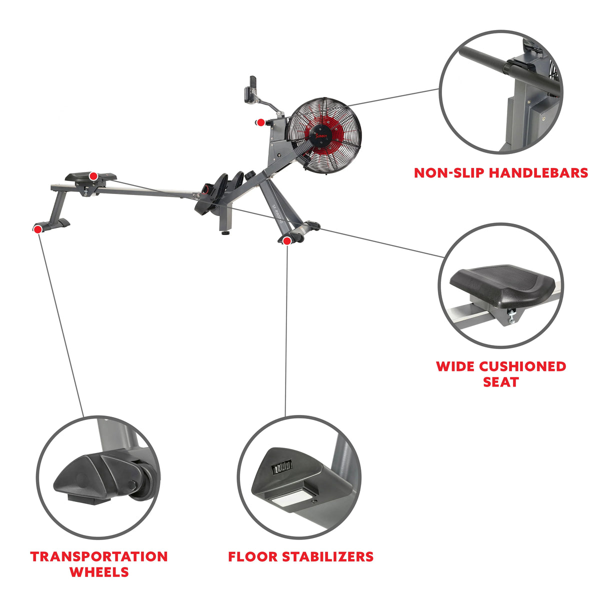 Magnetic Air Resistance Rowing Machine H4745