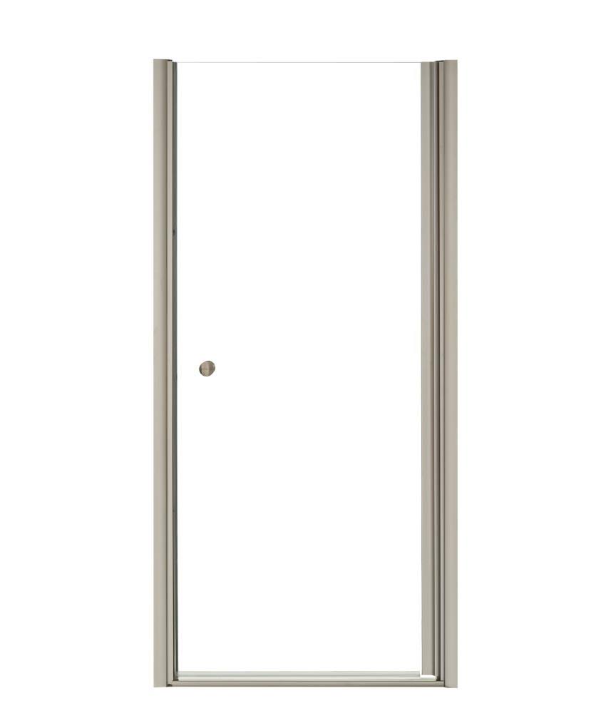 Anodized Brushed Bronze Frameless Pivot Shower Door C991446