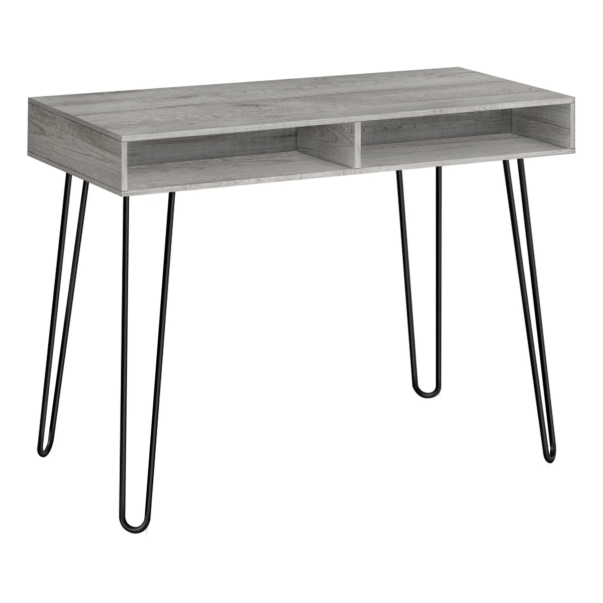 Grey Laminate Computer Desk with Storage Drawers Z62260