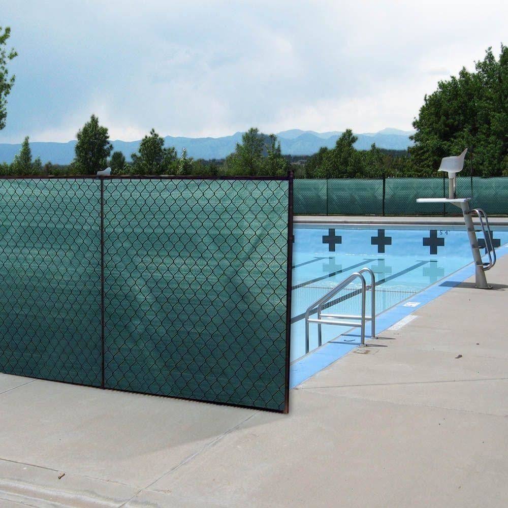 Green Privacy Fence Netting 8 x 50 with Woven Eyelets Q21243