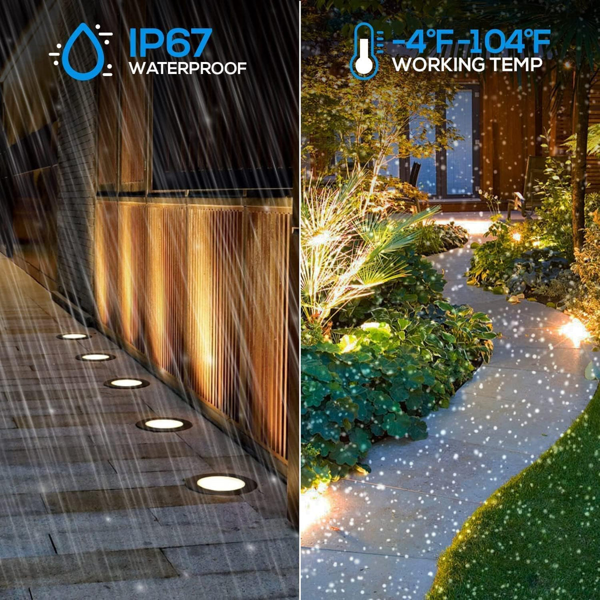 12-Pack 7W LED In-Ground Low Voltage Landscape Lights R61057