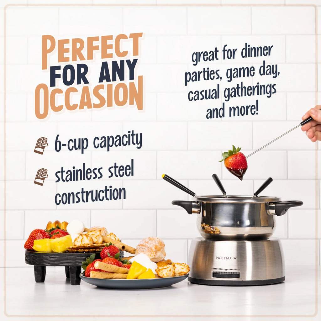 Stainless Steel Electric Fondue Pot S9881