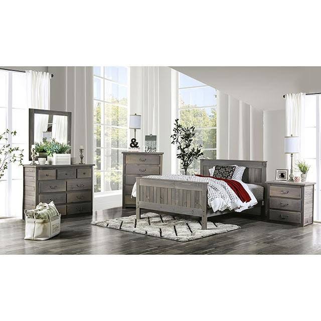 Weathered Gray Twin Bed E315954
