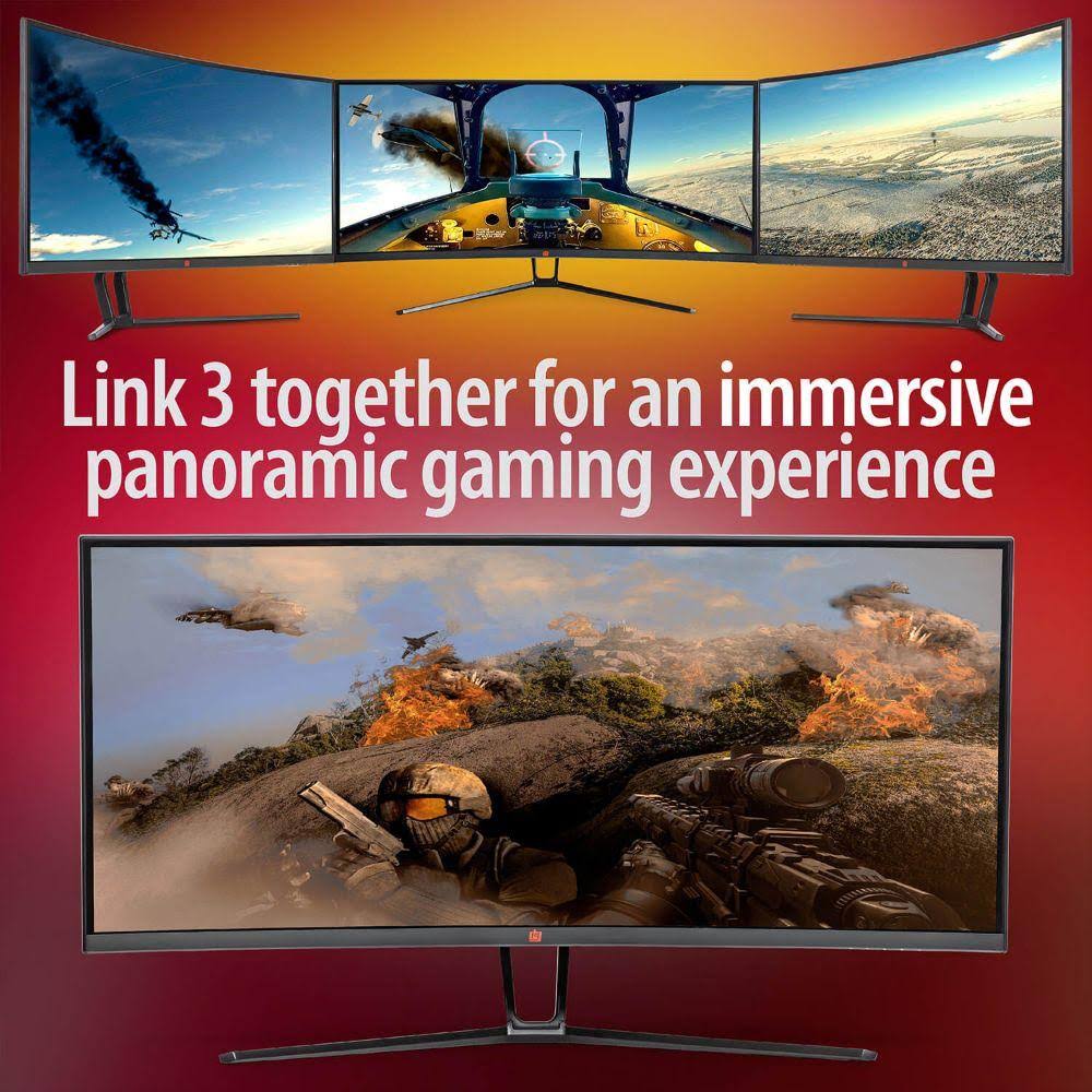 35x22 Curved UltraWide LED Gaming Monitor, 3440x1440 21:9 100Hz (2-Pack) C270698