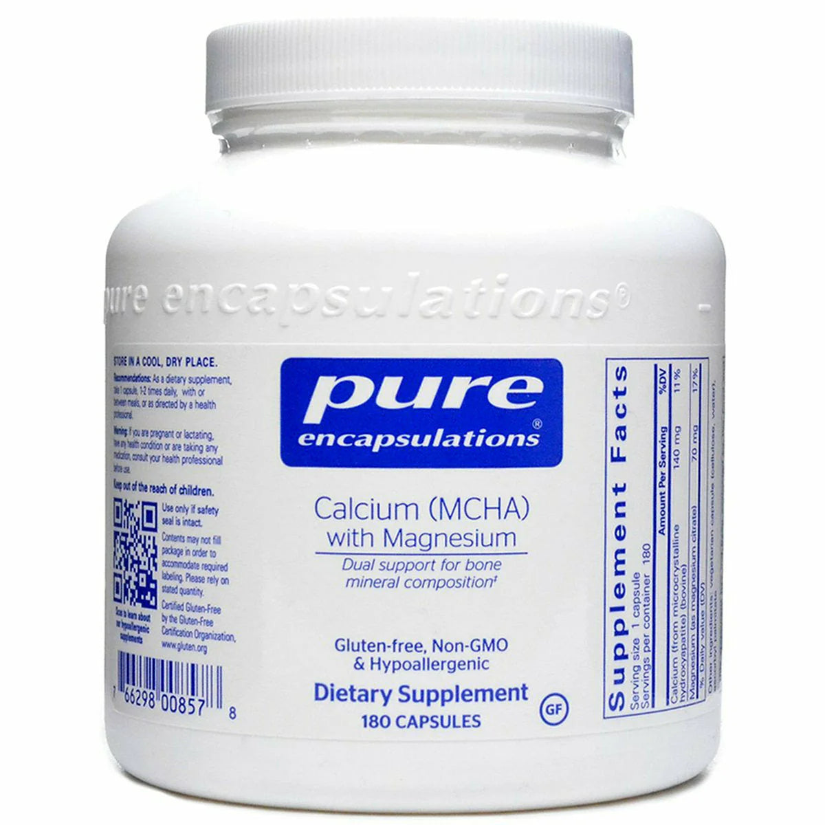 Calcium (MCHA) with Magnesium 180 vcaps R84966