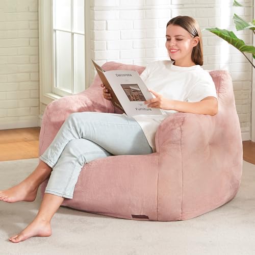 Furry Bean Bag Chair with Arms W15042
