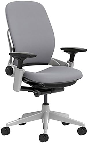 Black Steelcase Leap Chair with Platinum Base & Hard Floor Caster B99357