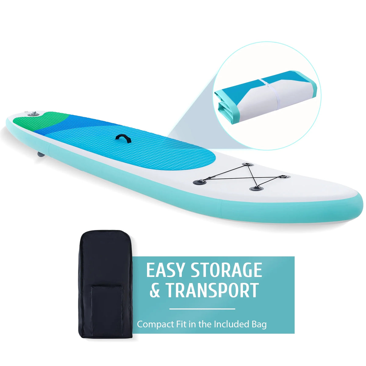 Inflatable Paddle Board 10'6" SUP Board Set with Air Pump, Green P8660