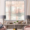 Pink Grey Modern Framed Canvas - 32 in. Wide x 16 in. High - Gold G58890