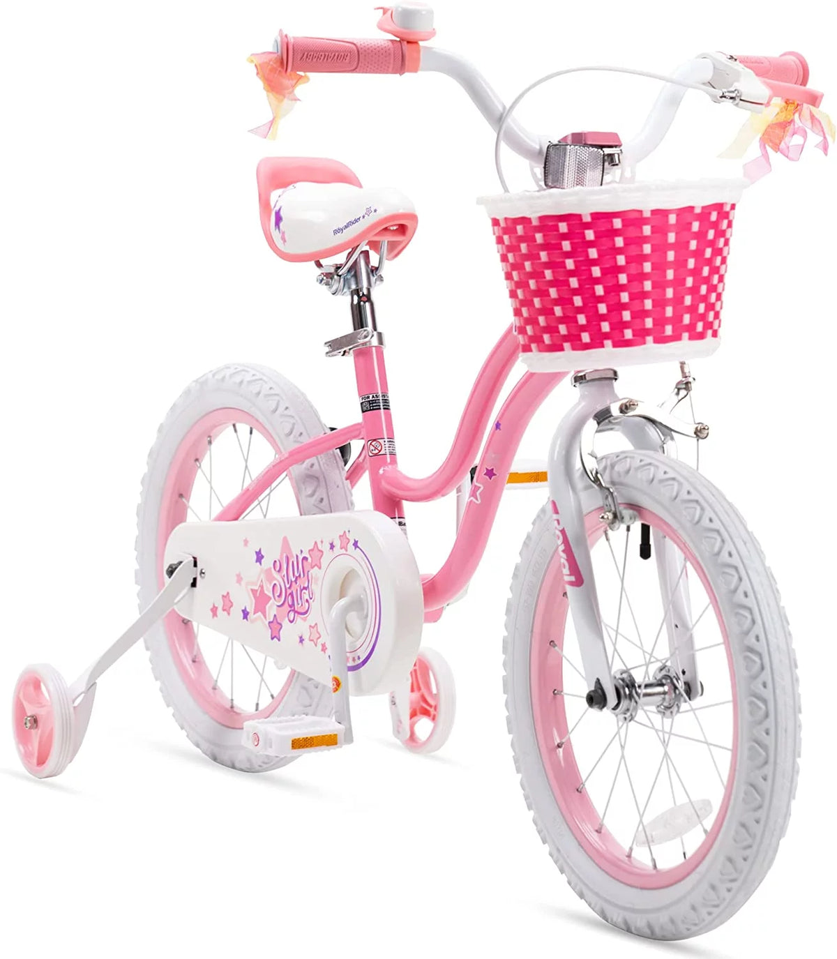 Blue 14 In Kids Bike with Basket and Training Wheels Z555574